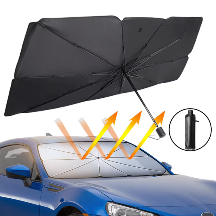 Parasol para coche con diseño de paraguas