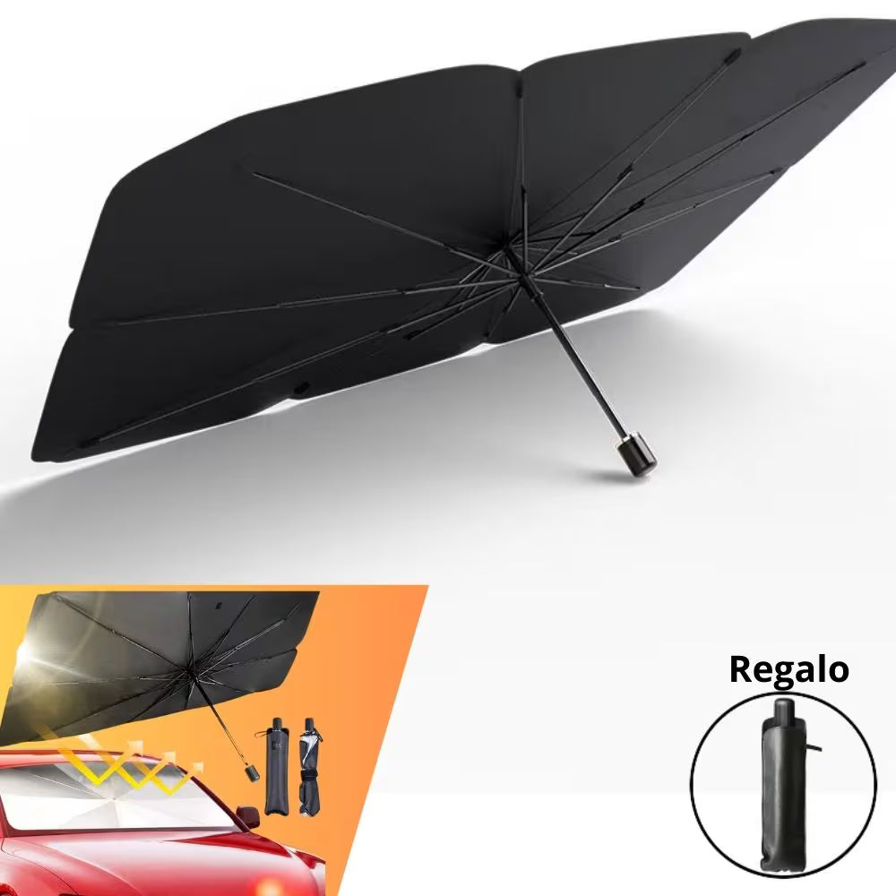 Parasol para coche con diseño de paraguas
