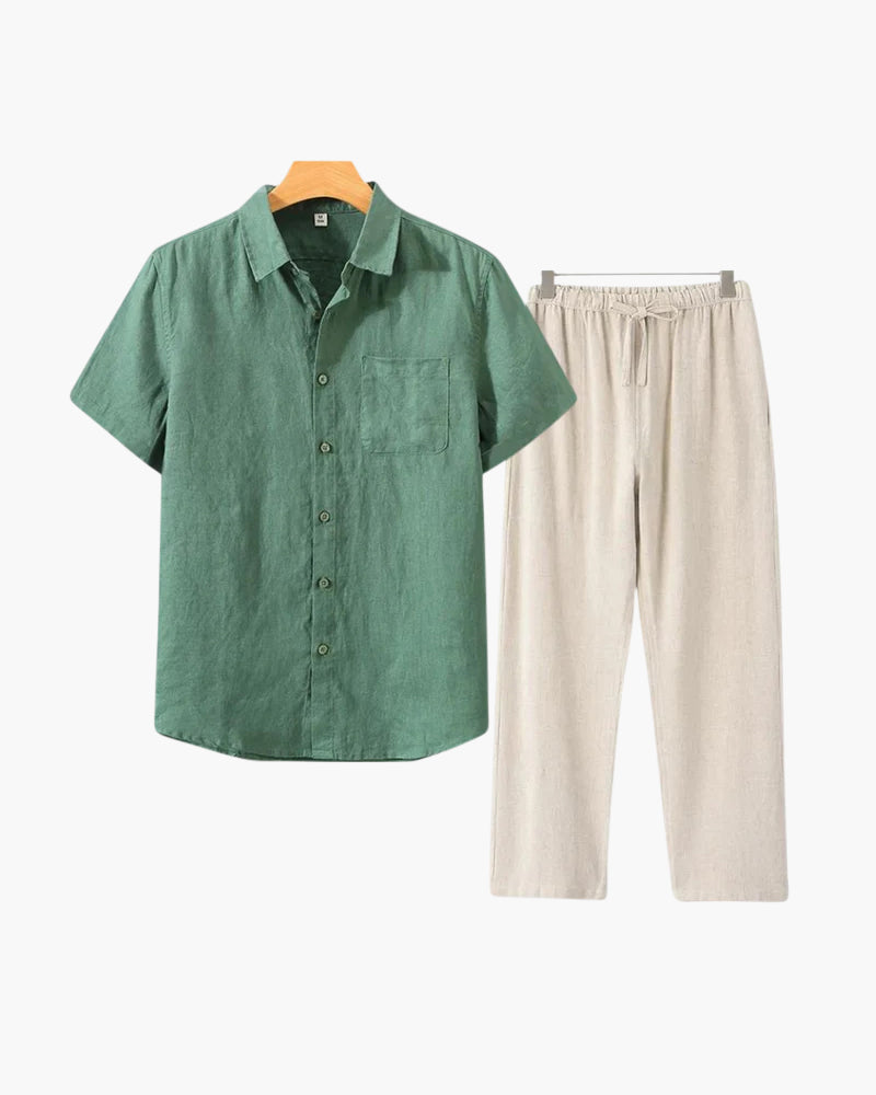 Camisa de Lino Estilo Sofisticado