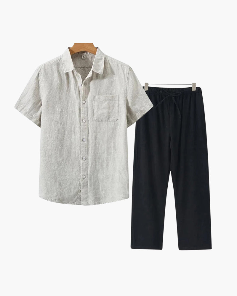 Camisa de Lino Estilo Sofisticado